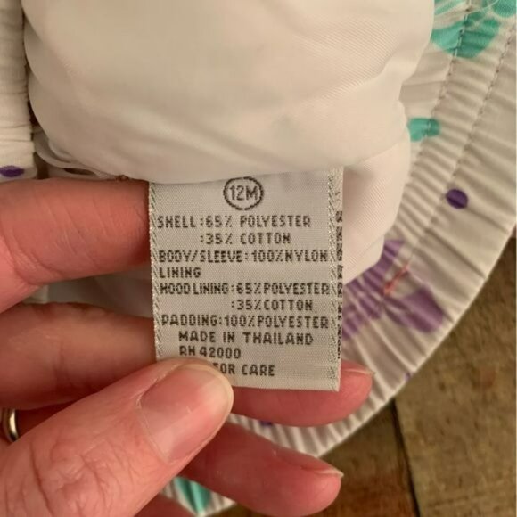 Alpine way baby girls vintage coat in pink and white with bows -12M - Picture 7 of 7